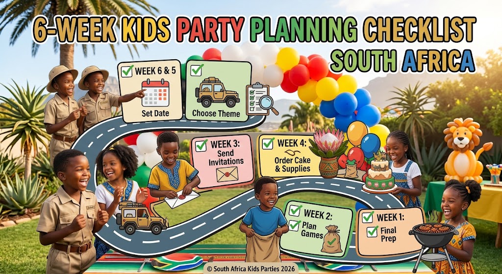 Kids Party Planning Checklist — 6 Weeks to Party Day