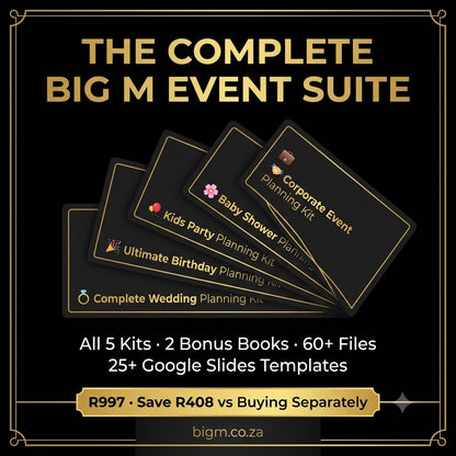 The Complete Big M Event Suite — All 5 Kits (IDEAL FOR EVENT PLANNERS)
