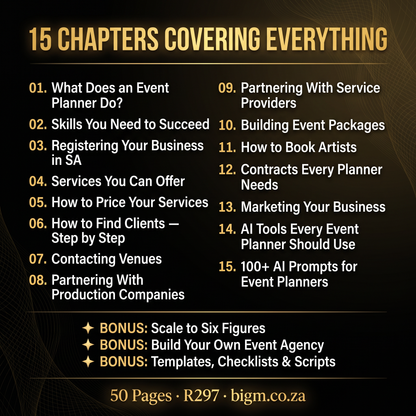 How to Become a Successful Event Planner in South Africa — Complete Career Guide & Fast-Track Business Toolkit