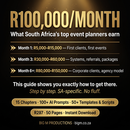How to Become a Successful Event Planner in South Africa — Complete Career Guide & Fast-Track Business Toolkit